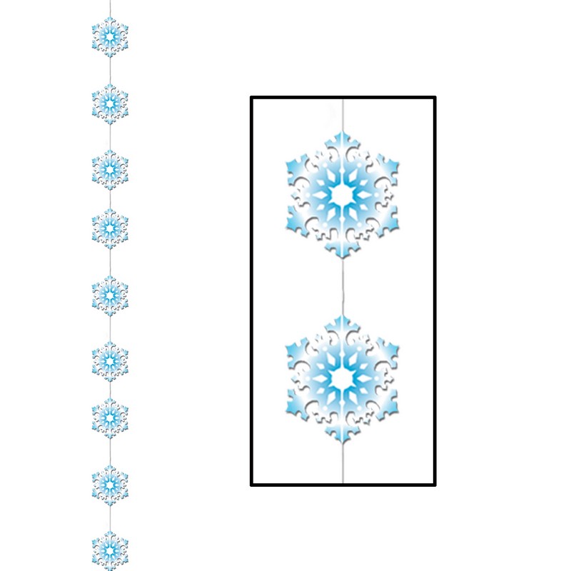 Snefnug Guirlande - 1 stk (182,9 cm) | Julepynt Spiraler/string - Temashop