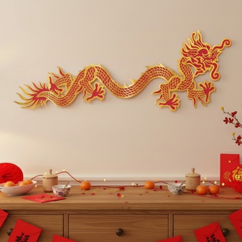 Asiatisk Drage Udskæring - 1 stk (91,4 cm) | Drage Cutouts - Temashop