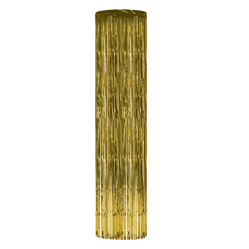 Metallisk Søjle Ophæng Guld - 1 stk (243,8 x 30,5 cm) | Guld tema Spiraler/string - Temashop