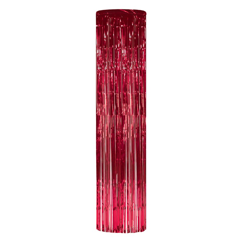 Metallisk Søjle Ophæng Rød - 1 stk (243,8 x 30,5 cm) | Rødt tema Spiraler/string - Temashop