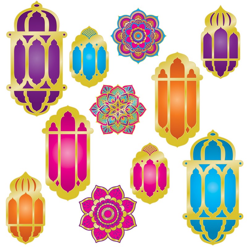 Marokkanske Lanterner Udskæringer - 11 stk (17,1 x 38,1 cm) | Marokko Cutouts - Temashop