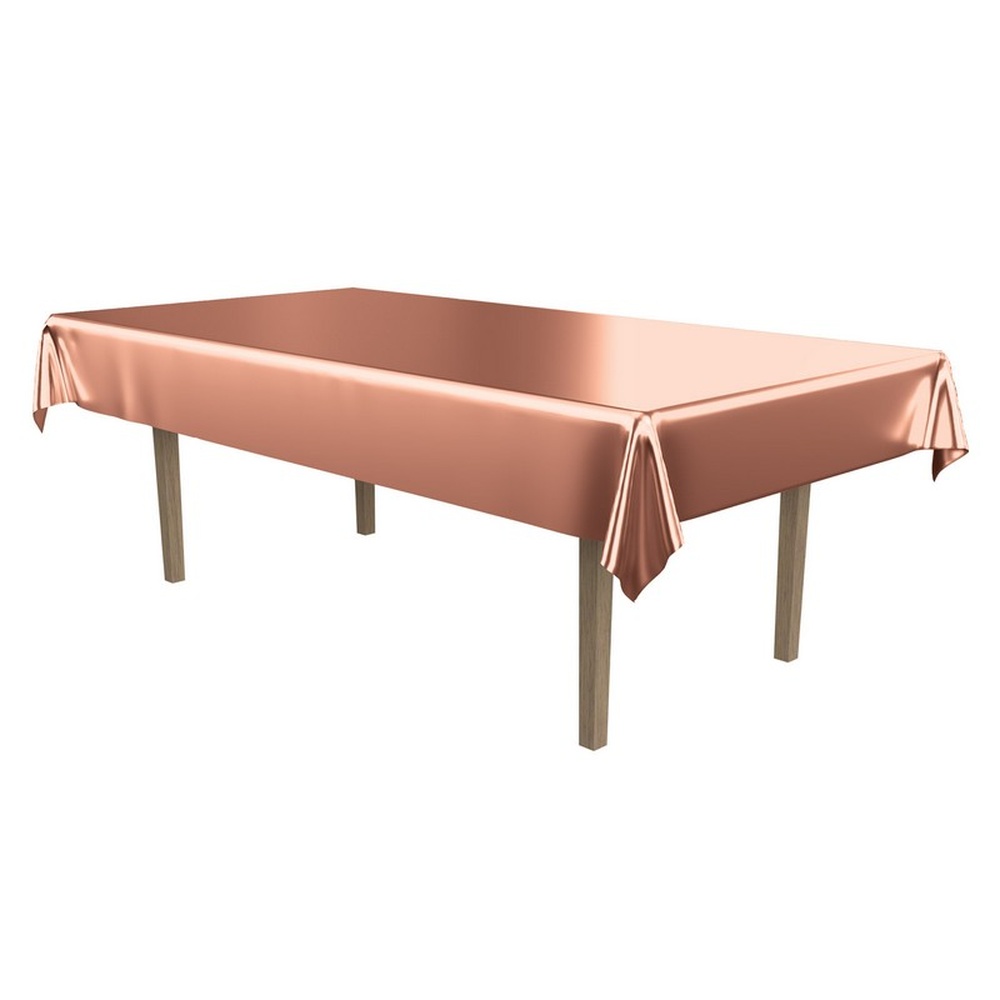 Metallisk Dug Rosaguld - 1 stk (137,2 x 274,3 cm) | Rosaguld tema Duge - Temashop