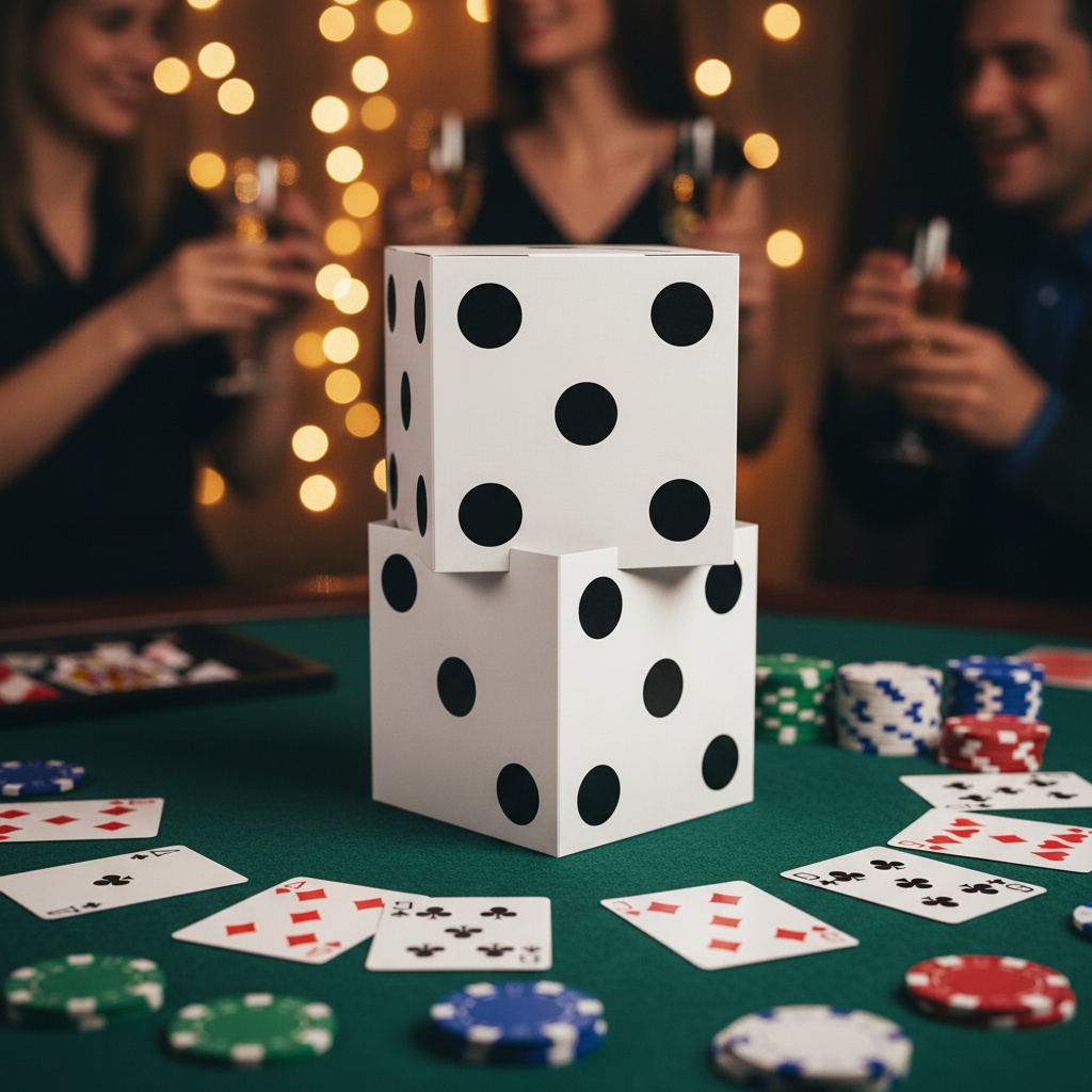 Terning Centerpieces - 2 stk (43,2 x 22,9 cm) | Casino Centerpieces - Temashop
