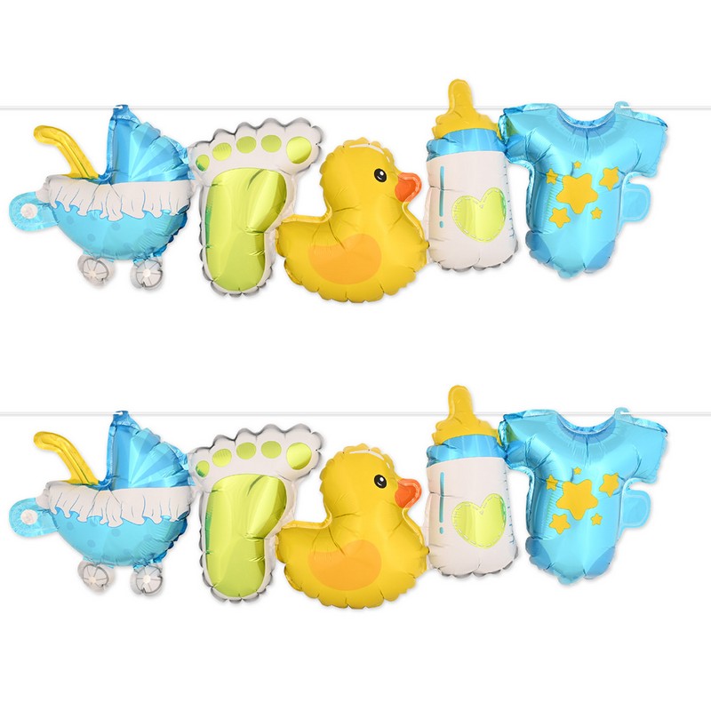 Babyshower Folieballonguirlande Blå