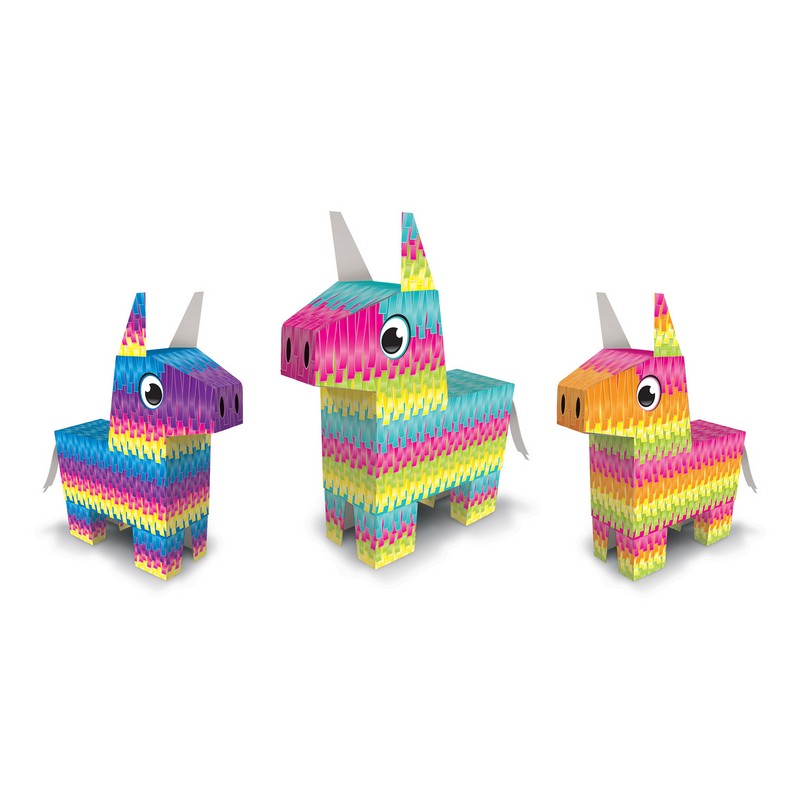 Fiesta Piñata Centerpieces - 3 stk (16,5 x 26,7 cm) | Fiesta Centerpieces - Temashop