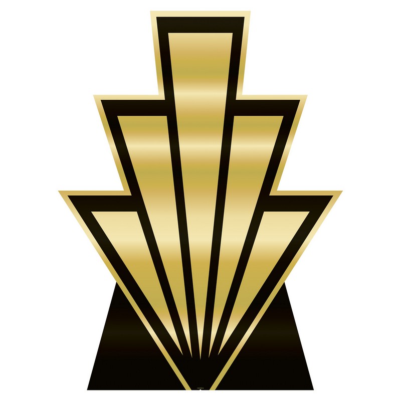 20'er Art Deco Dekoration Guld - 2 stk (91,4 x 70,5 cm) | 20'erne Gangster 3D dekoration - Temashop