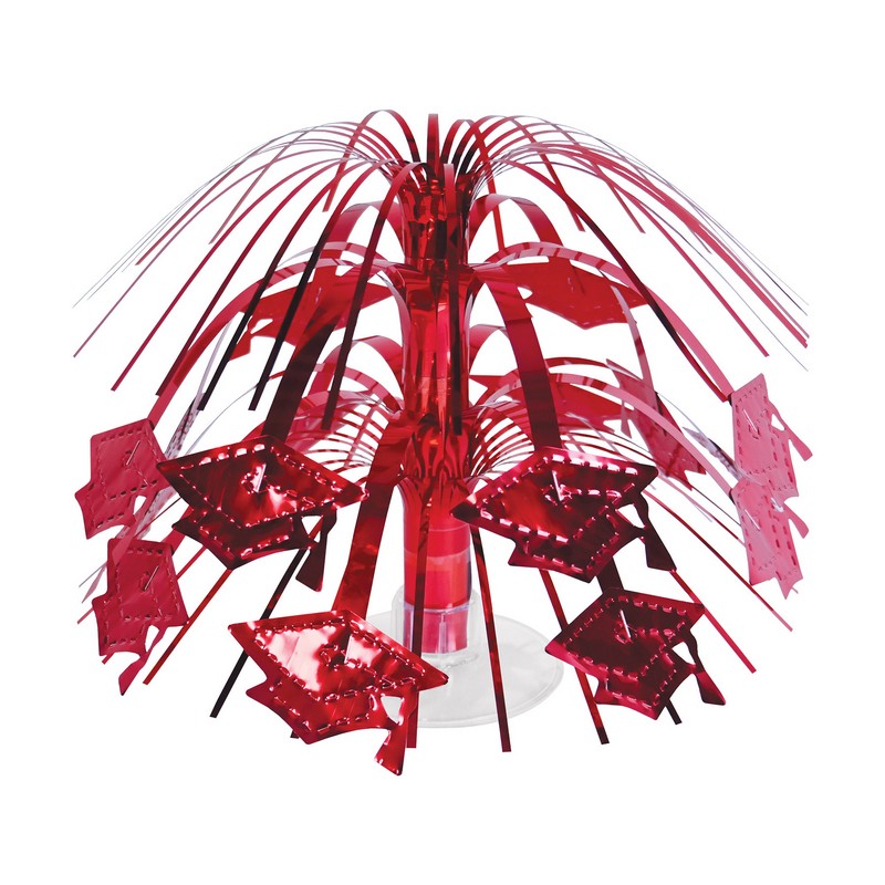 Studenterhue Springvand Bordpynt Pink - 1 stk (19,1 cm) | Studerende Centerpieces - Temashop