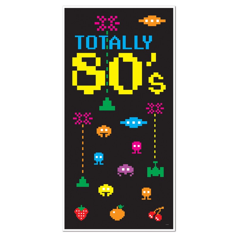 Totally 80's Dørcover - 1 stk (152,4 x 76,2 cm) | 80'erne Totally Dørcover - Temashop