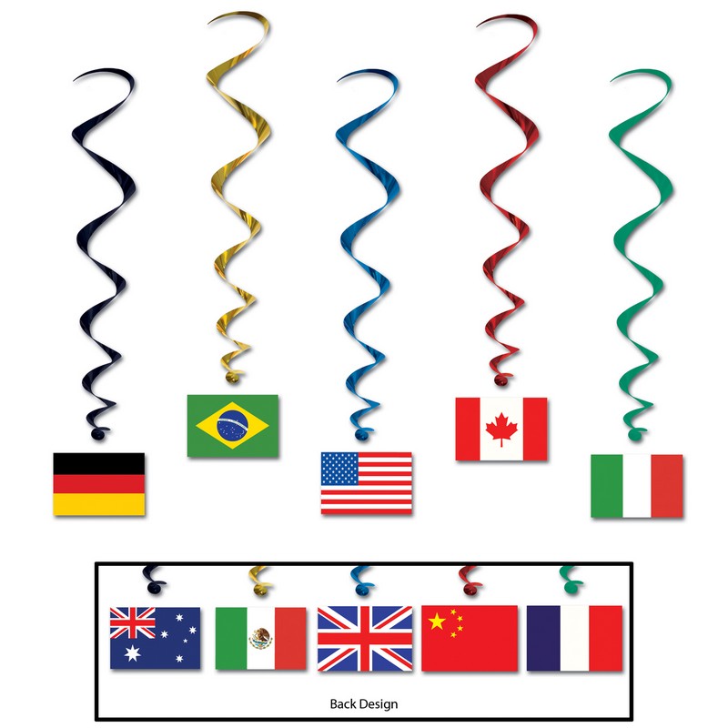 Internationale Flag Swirls