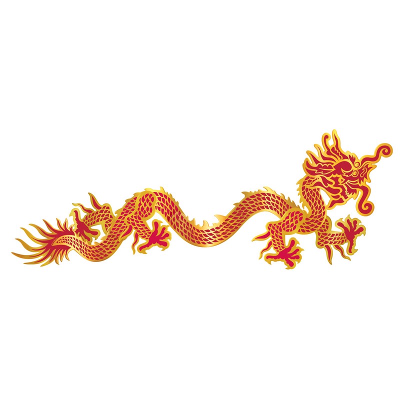 Kinesisk Drage Udskæring - 1 pakke (182,9 cm) | Drage Cutouts - Temashop
