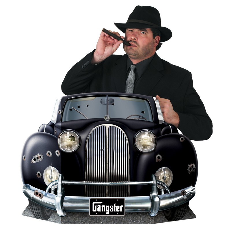 20'er Gangster Bil Photobooth - 1 stk (91,4 x 62,2 cm) | 20'erne Gangster Photobooth - Temashop