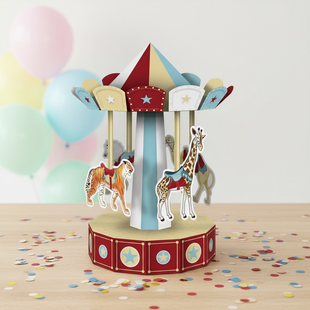 Cirkus Karrusel Centerpiece - 1 stk (25,4 cm) | Cirkus Centerpieces - Temashop
