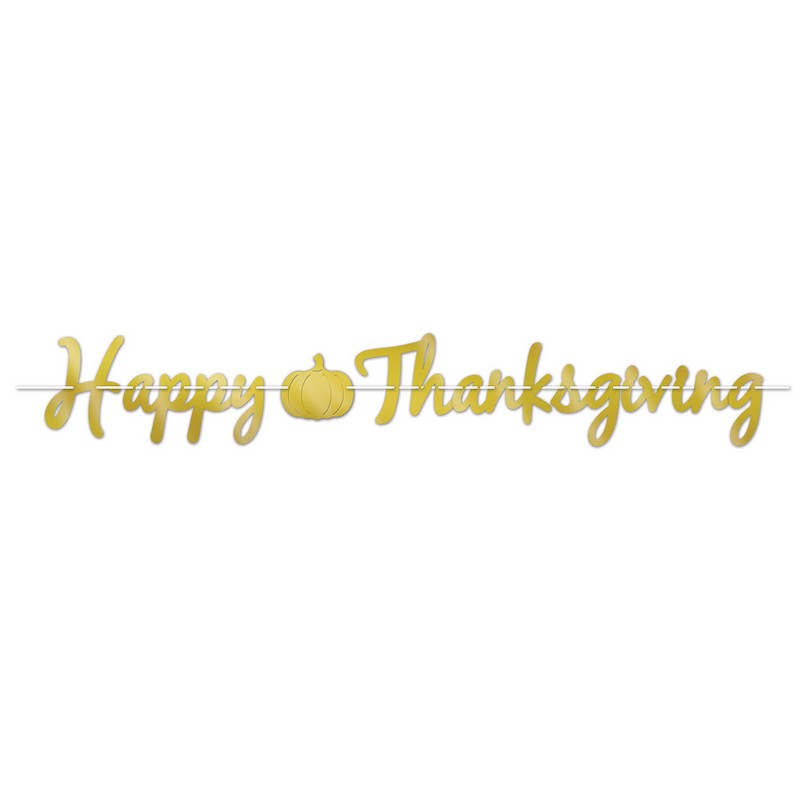 Happy Thanksgiving Guirlande Guld