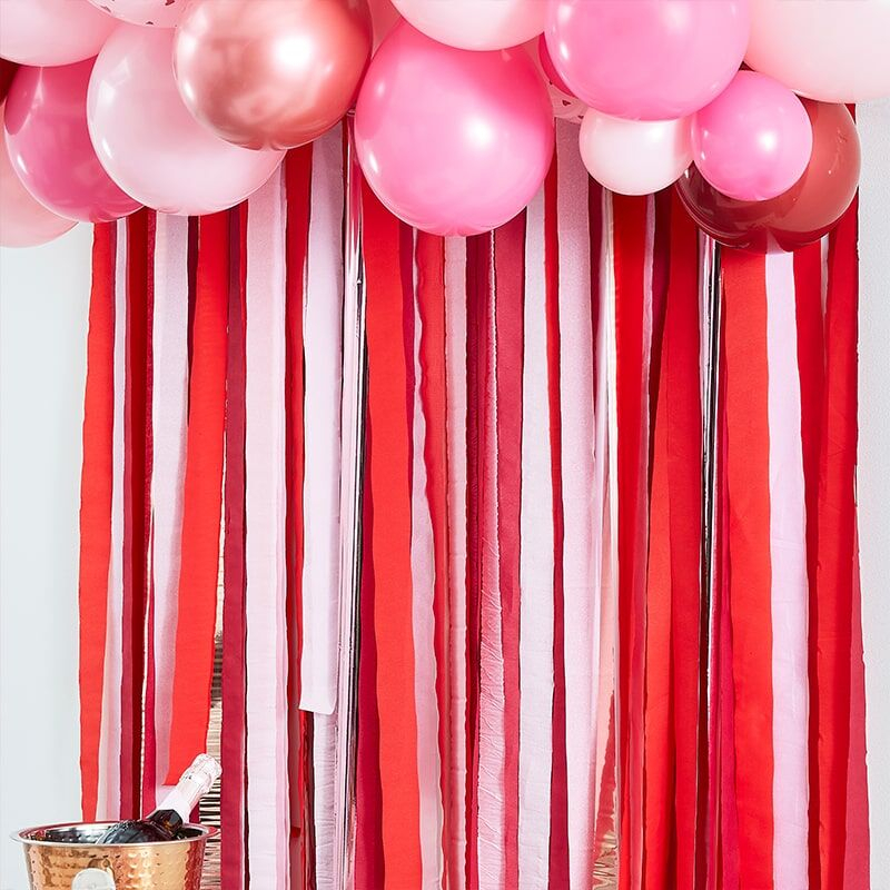 Bånd Backdrop Rosaguld/Pink - 1 stk (1,5 m) | Pink tema Forhæng - Temashop