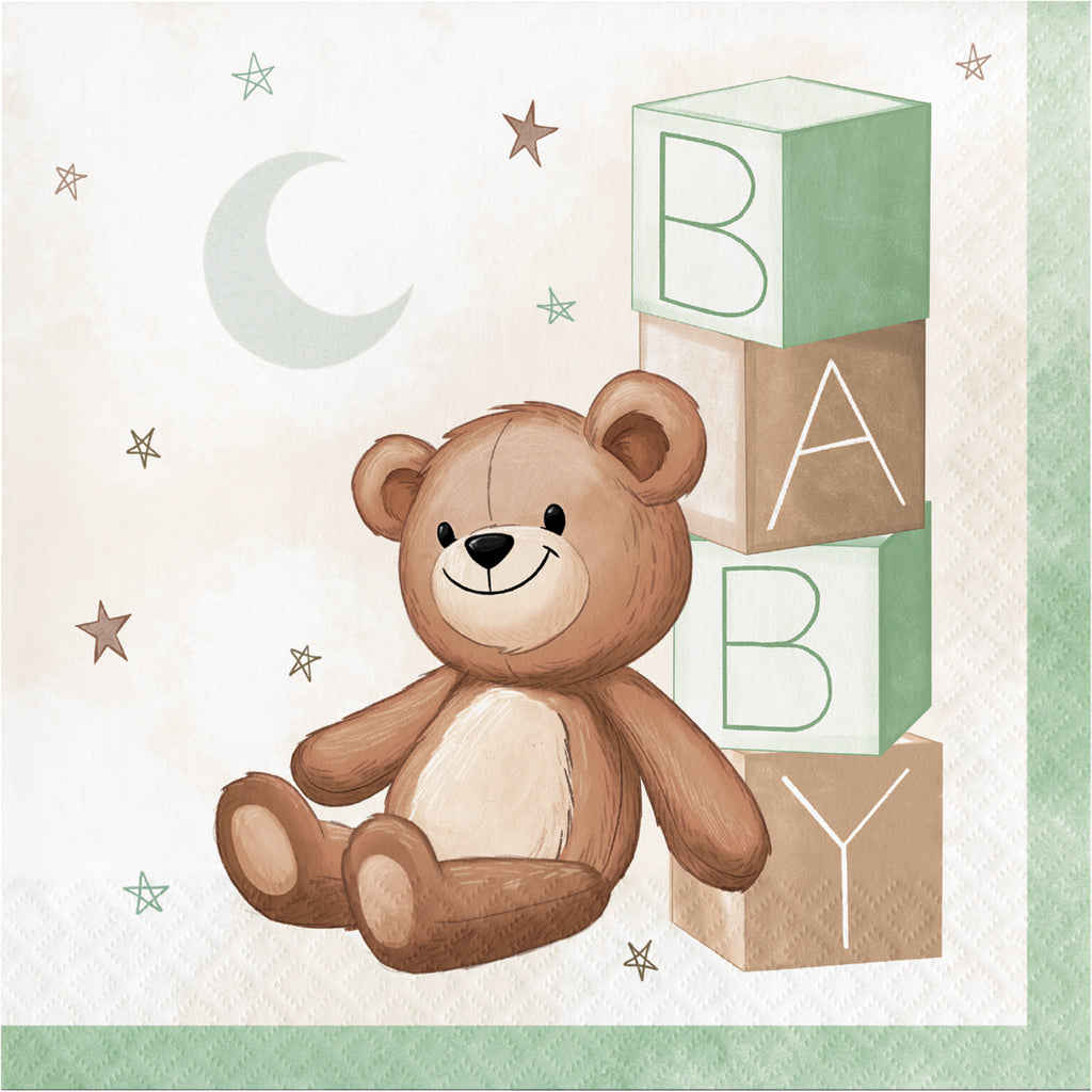 Baby Bjørn Servietter - 16 stk (33 x 33 cm) | Bjørn Servietter - Temashop