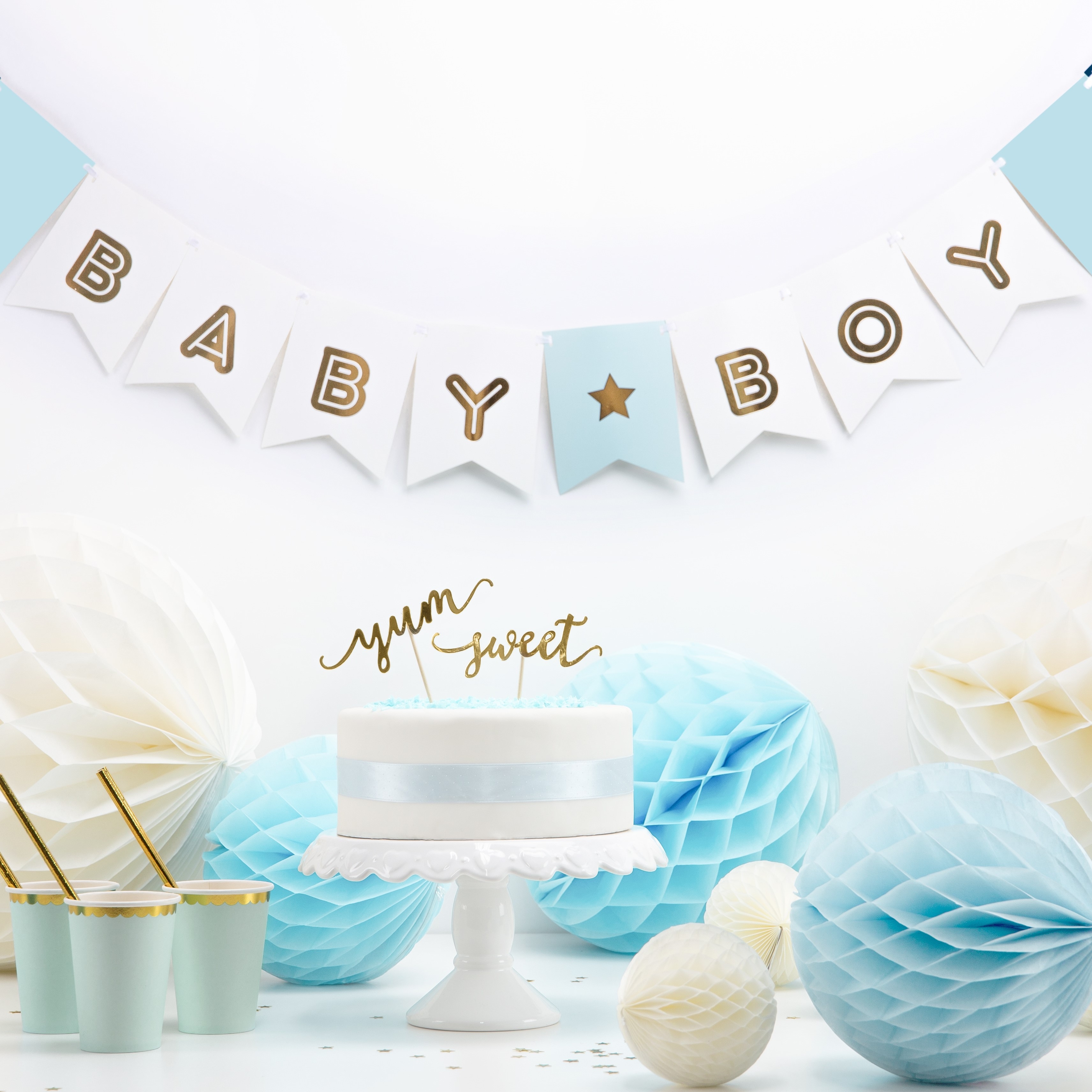 Baby Boy Flagguirlande