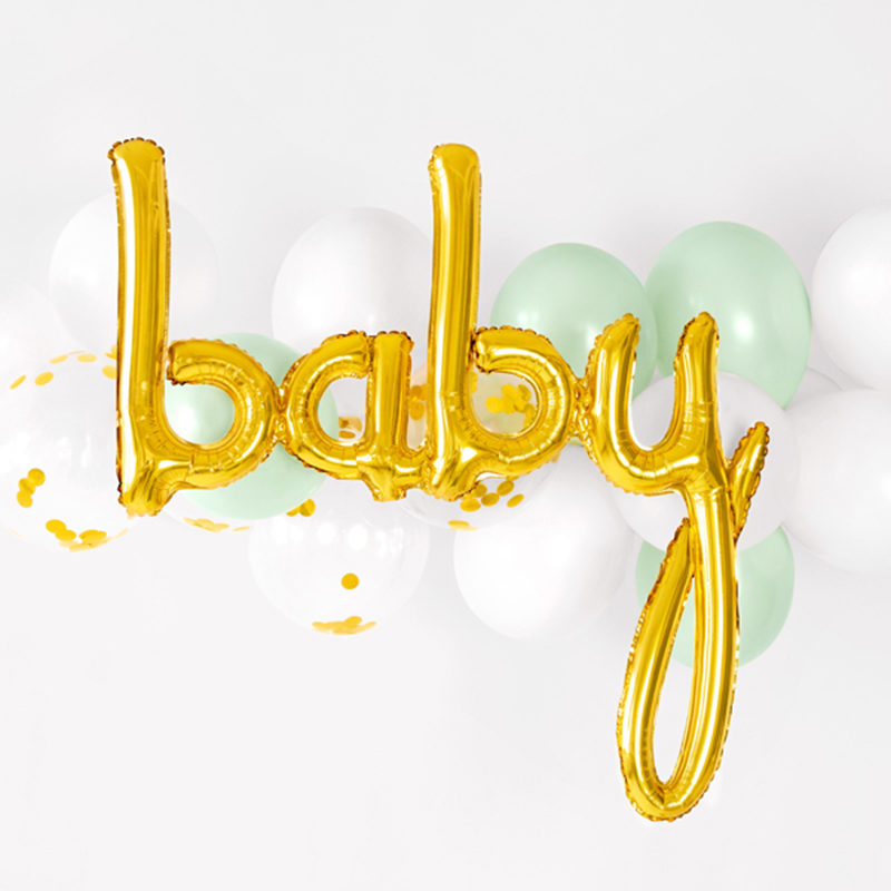 Baby Folieballon Guld
