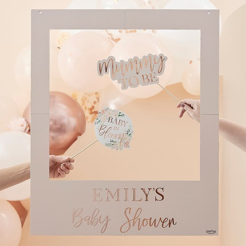 Baby In Bloom Ramme Selfie Prop - 1 stk (72 x 60 cm) | Babyshower Photobooth - Temashop