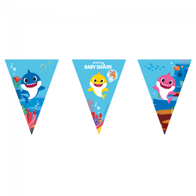 Baby Shark® Vimpelguirlande