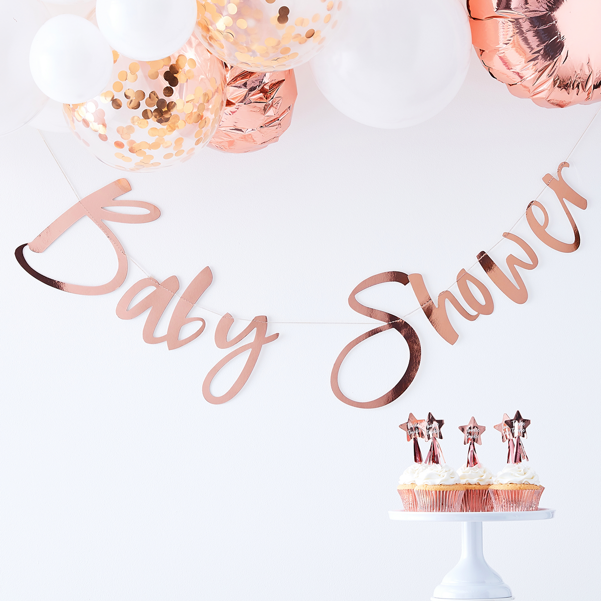 Baby Shower Guirlande Rosaguld