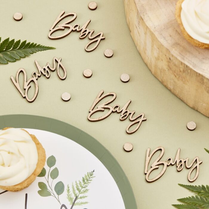 Baby Træ Konfetti - 18 stk | Babyshower Konfetti - Temashop
