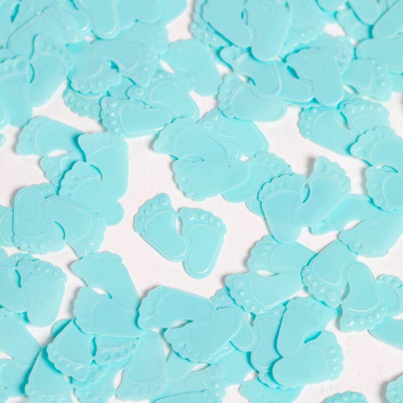 Babyfødder Konfetti Lyseblå - 1 pose (14 g) | Babyshower Konfetti - Temashop