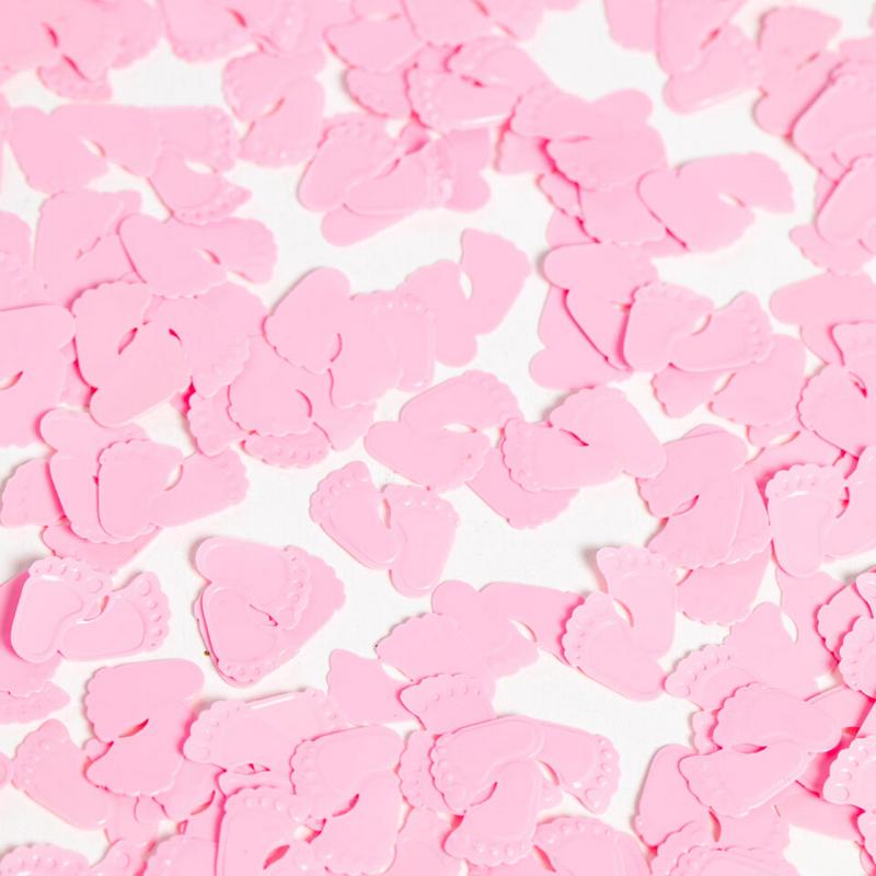 Babyfødder Konfetti Lyserød - 1 pose (14 g) | Babyshower Konfetti - Temashop