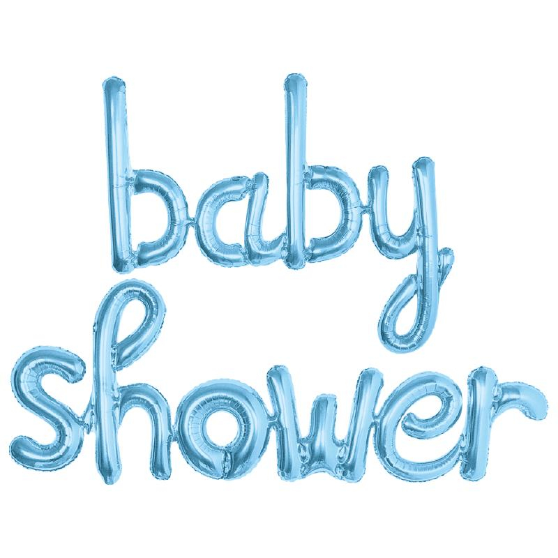 Babyshower Folieballoner Lyseblå