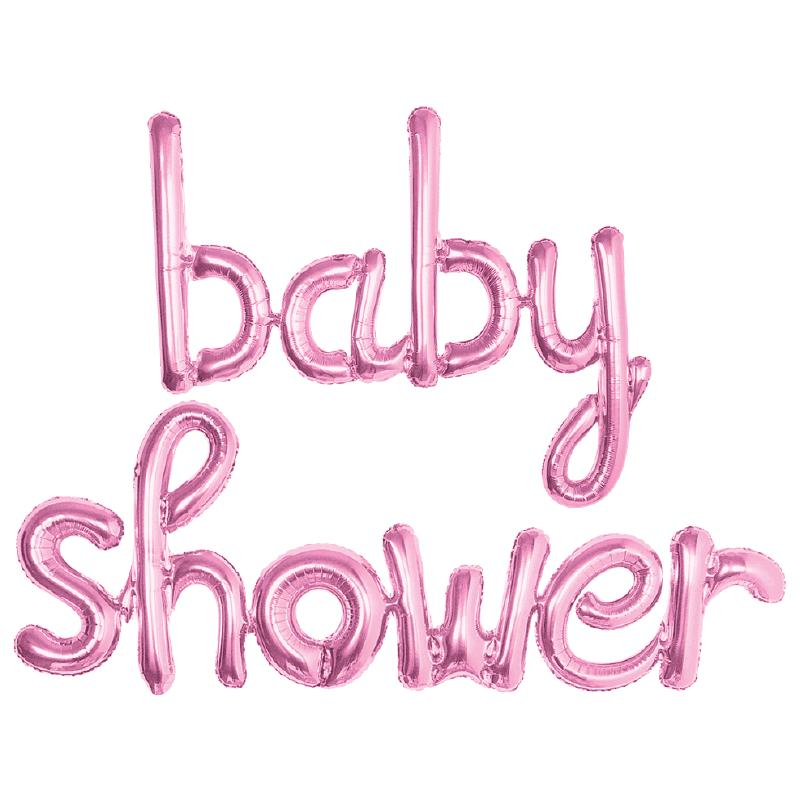 Babyshower Folieballoner Lyserød