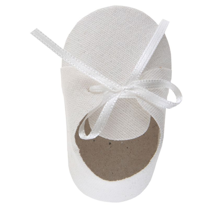 Babysko Bordpynt Hvid - 4 stk (8,5 x 4,5 x 3 cm) | Babyshower Centerpieces - Temashop