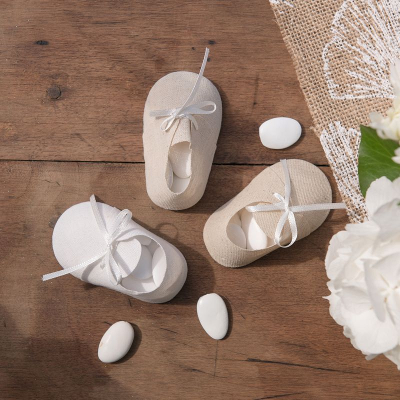 Babysko Bordpynt Lysebrun - 4 stk (8,5 x 4,5 x 3 cm) | Babyshower Centerpieces - Temashop