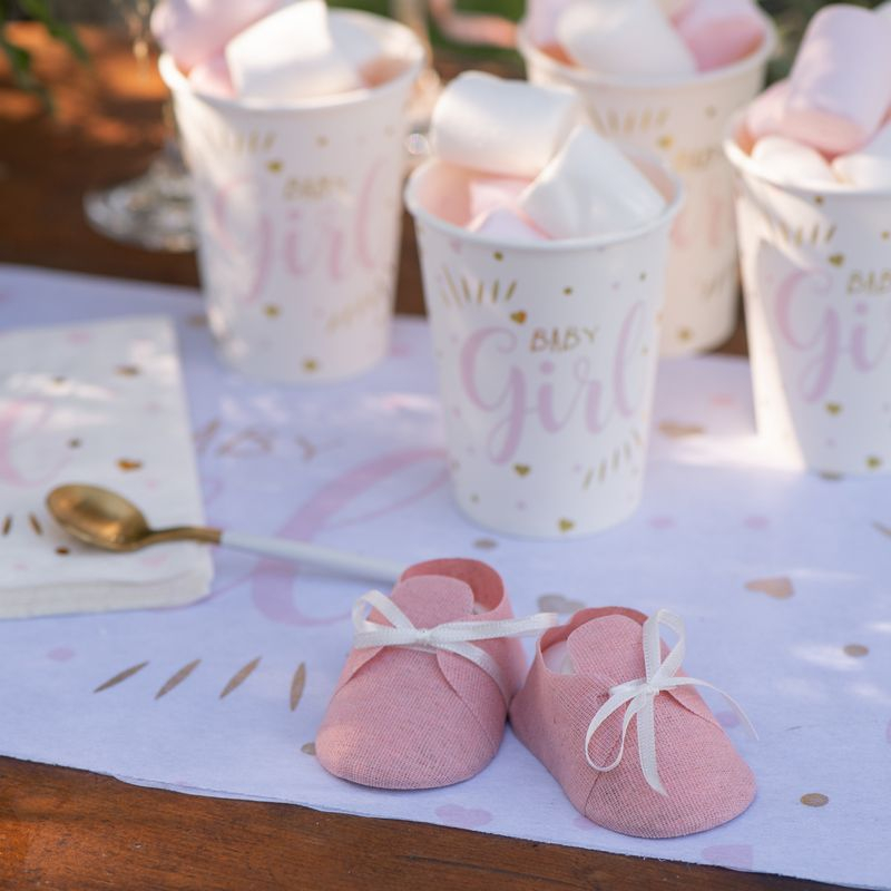 Babysko Bordpynt Lyserød - 4 stk (8,5 x 4,5 x 3 cm) | Babyshower Centerpieces - Temashop