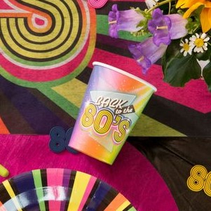 Back To The 80's Papkrus - 10 stk (270 ml) | 80'erne Totally Krus - Temashop