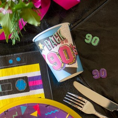 Back To The 90's Papkrus - 10 stk (270 ml) | 90'erne Retro Krus - Temashop