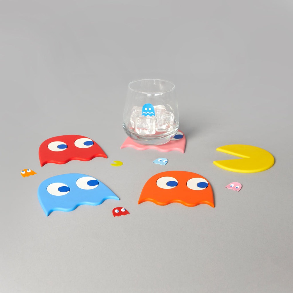 Pac-Man Ølbrikker - 5 stk (0,4 x 9,3 x 9,5 cm) | Pacman Ølbrikker - Temashop