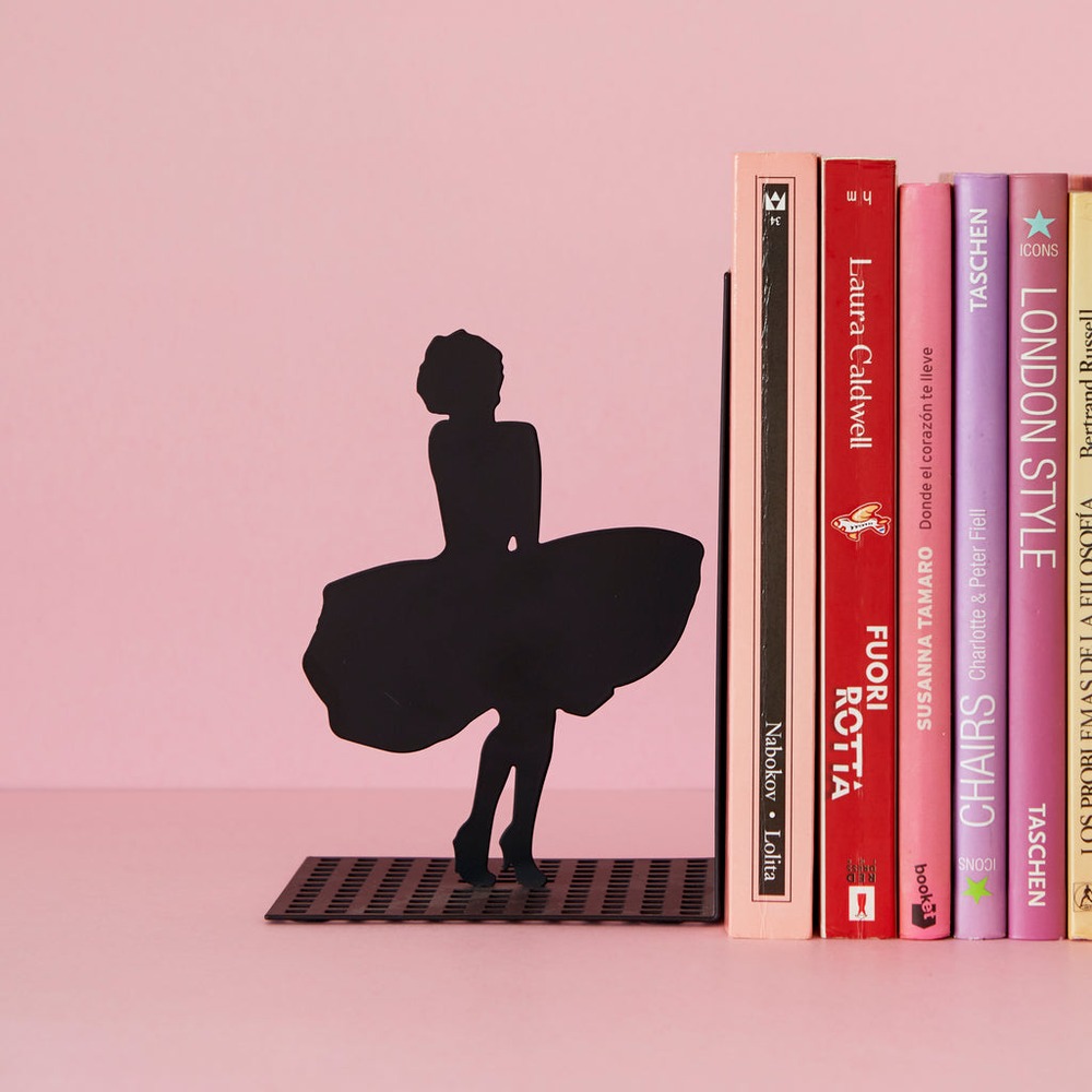 Marilyn Monroe Bogstøtte Sort (17 x 10 x 12 cm) | Berømte mennesker Bøger - Temashop