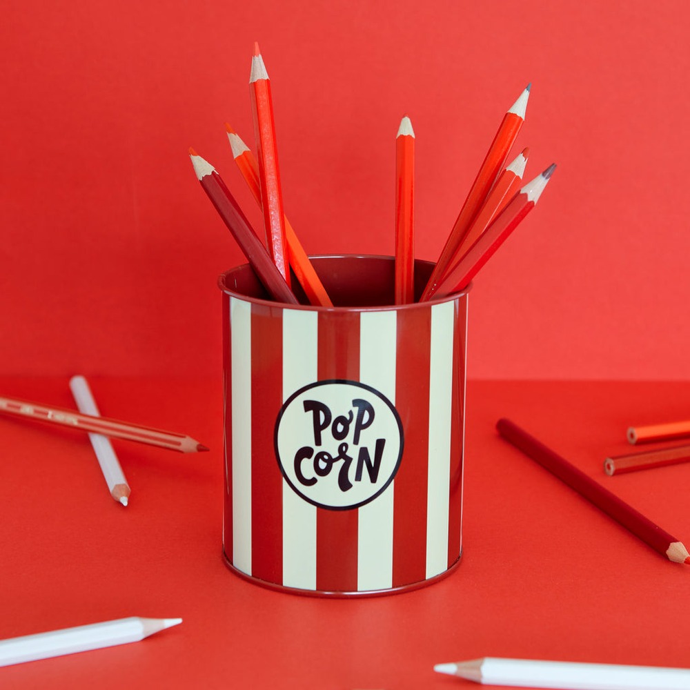 Popcorn Penneholder (10 x 8,6 x 8,6 cm) | Mad Sjove Kontorartikler - Temashop