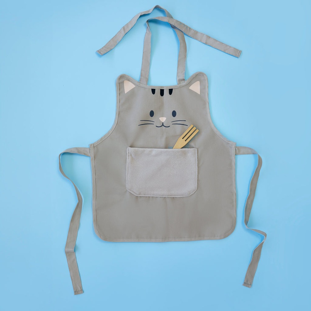 Katte Forklæde Grå (50 x 43 x 0,2 cm) | Kat Forklæder - Temashop