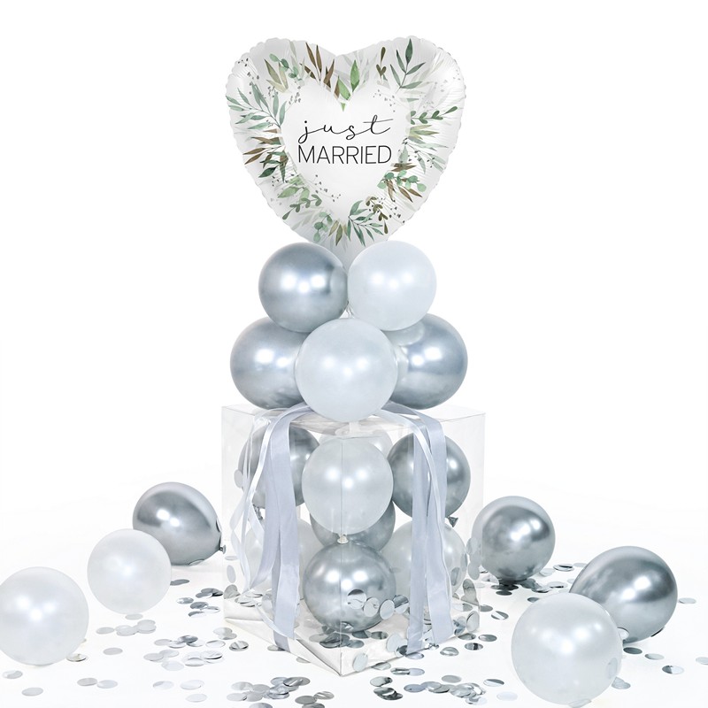 Balloha® Box Just Married Sølv