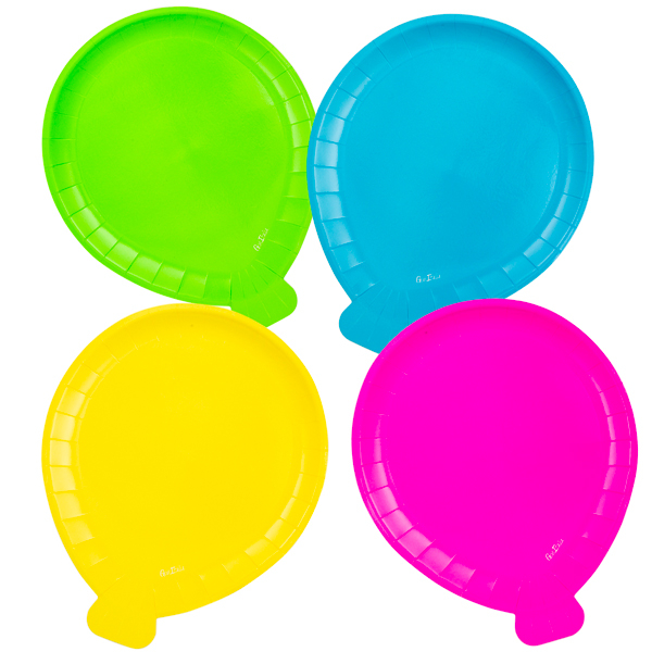 Ballon Paptallerkner - 8 stk (20 x 24 cm) - Temashop