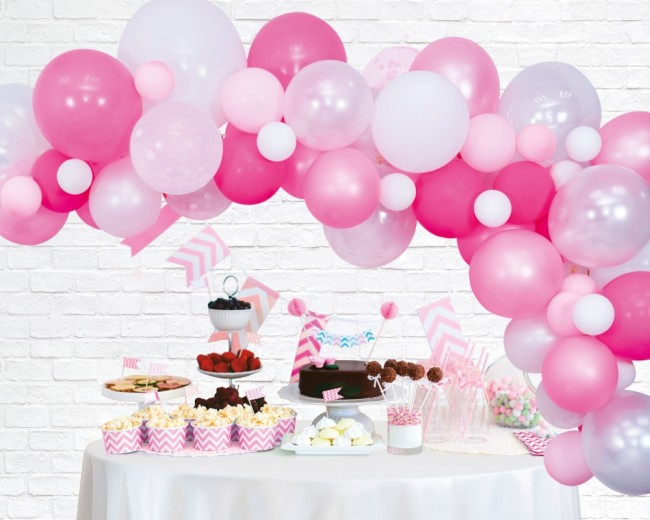 Ballonbue DIY Pink - 72 dele (4 m) | Pink tema Ballonbue - Temashop
