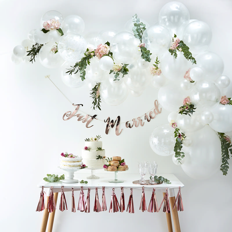 Ballonbue Klar/Hvid - 72 dele (4 m) - Temashop