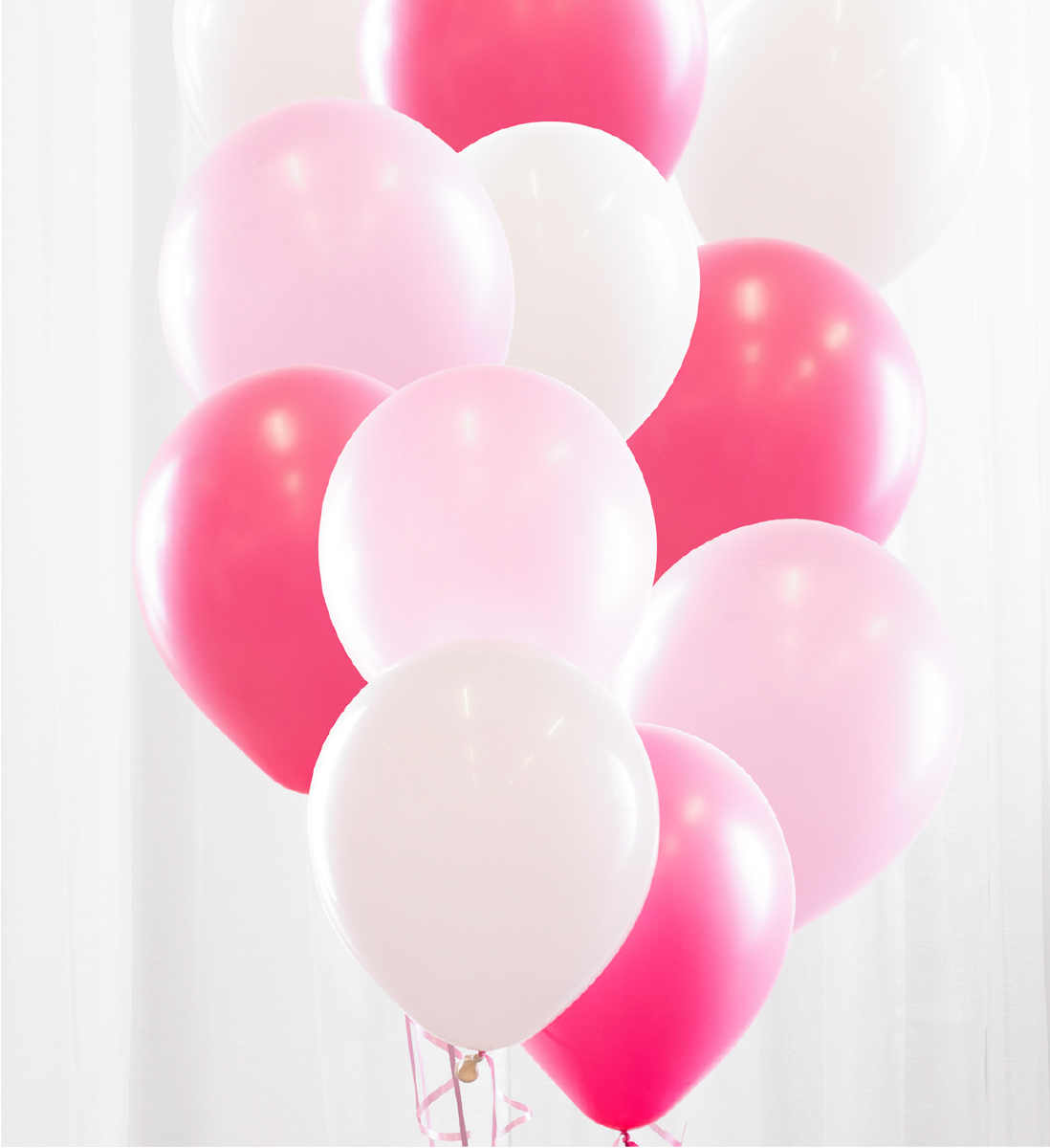 Ballonbuket Lyserød