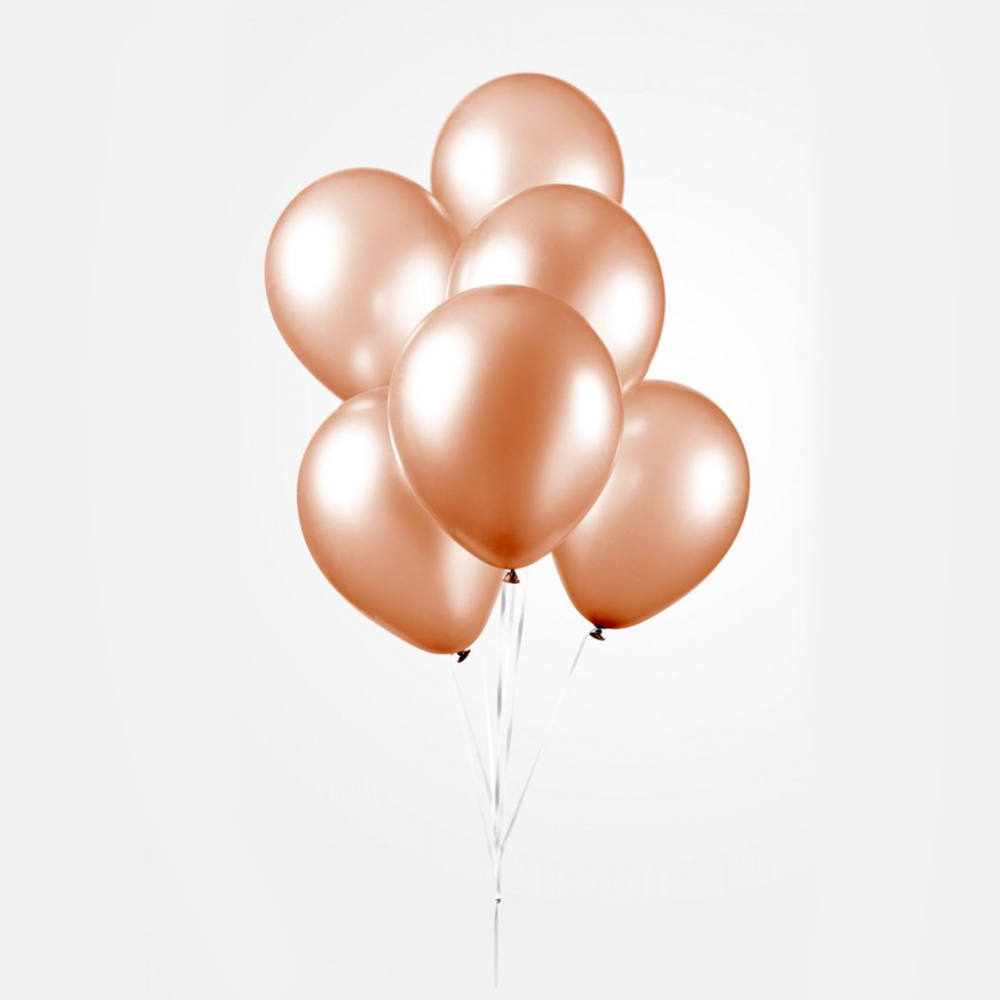 Balloner Metallisk Ferskenfarvet - 50 stk (30 cm) | Fersken Tema Latexballoner - Temashop