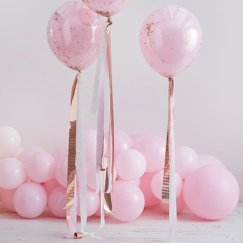 Ballonhaler Fersken/Rosaguld - 4 dele (4 - 5 m) - Temashop
