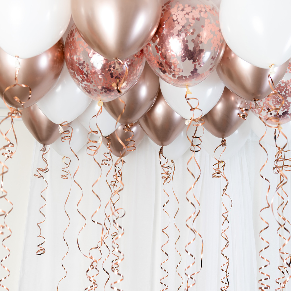 Ballonloft Rosaguld - 33 dele | Rosaguld tema Ballonloft - Temashop
