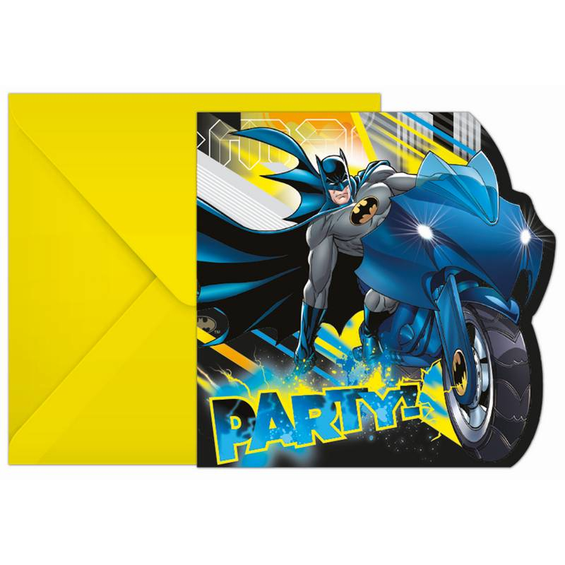 Batman Invitationer - 6 stk | Batman Invitationer - Temashop