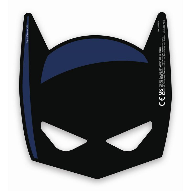 Batman Masker - 6 stk | Batman Partymasker - Temashop