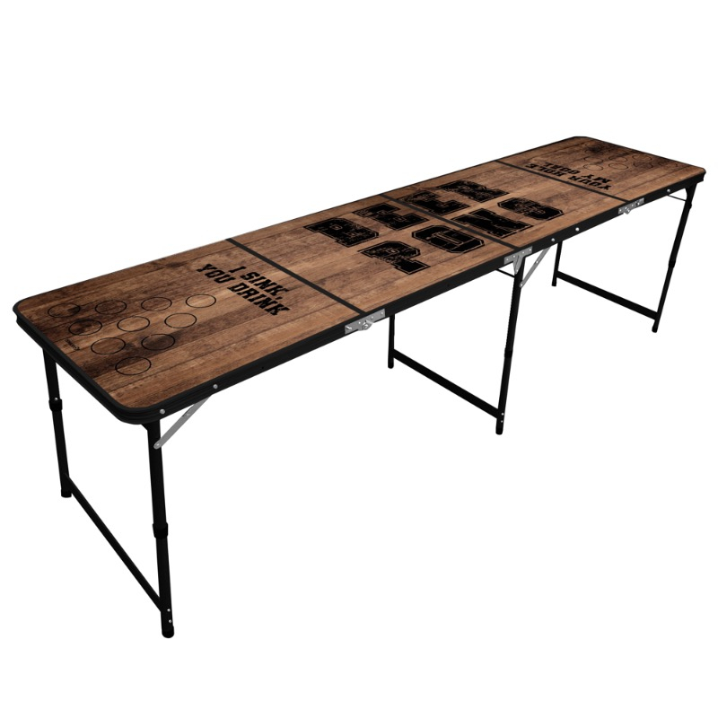 Beer Pong Bord Old School - 1 stk (240 x 60 x 70 cm) | Det vilde vesten Drukspil - Temashop