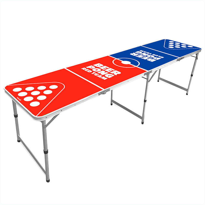 Beer Pong Bord Red VS Blue - 1 stk (240 x 60 x 70 cm) | Amerika Drukspil - Temashop